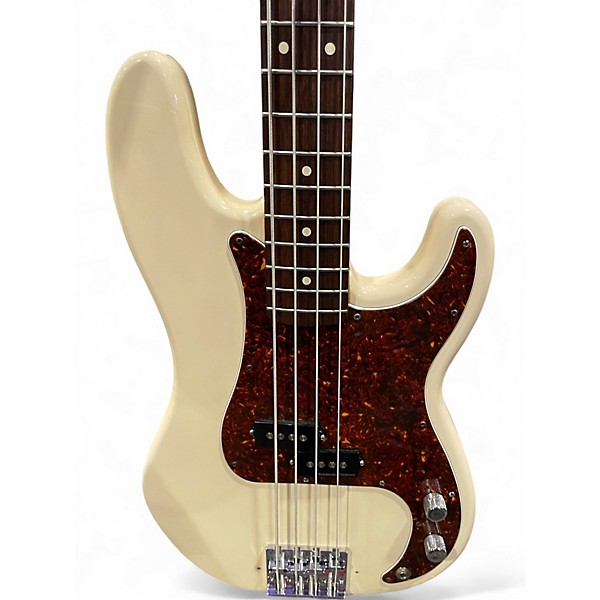 Used Fender Standard Precision Bass Olympic White Electric Bass Guitar