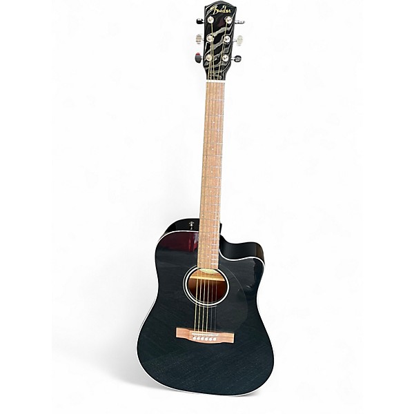 Used Fender CD60SCE Black Acoustic Electric Guitar