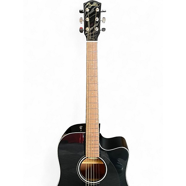 Used Fender CD60SCE Black Acoustic Electric Guitar