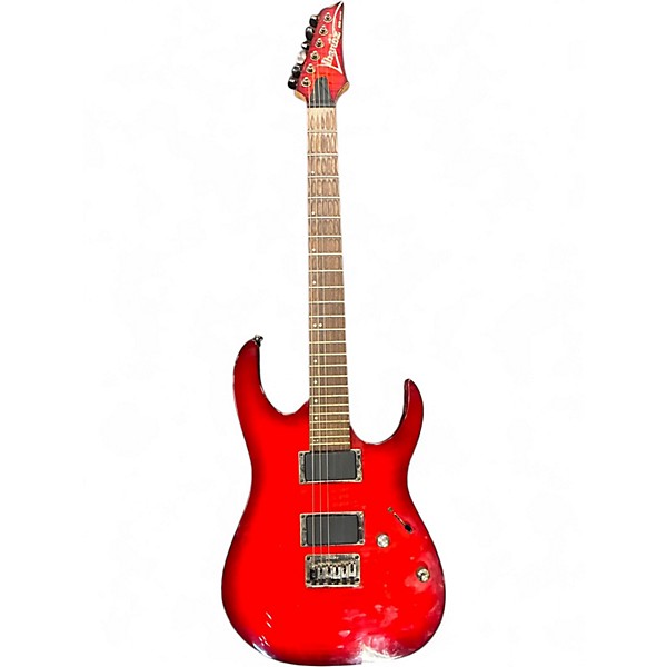 Used Ibanez RG321FMSP RG Series Crimson Red Trans Solid Body Electric Guitar