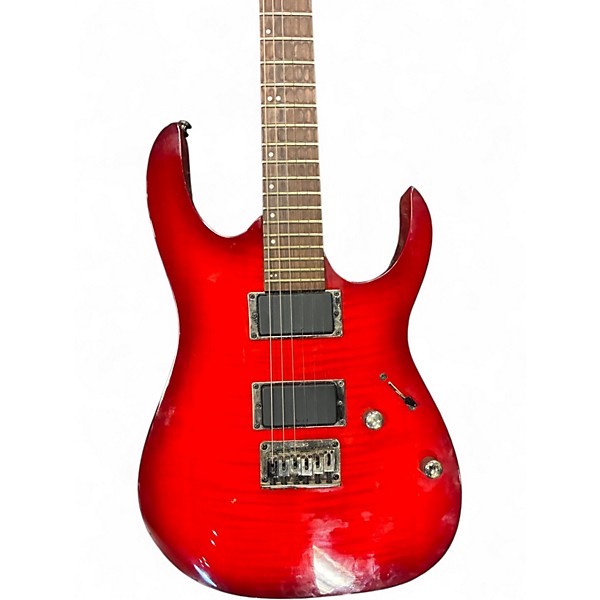 Used Ibanez RG321FMSP RG Series Crimson Red Trans Solid Body Electric Guitar