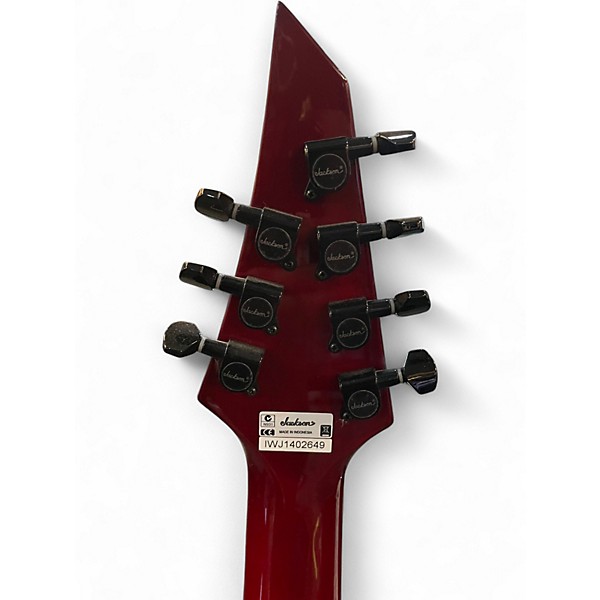 Used Jackson SLATXMGQ3-7 7 String Trans Red Solid Body Electric Guitar