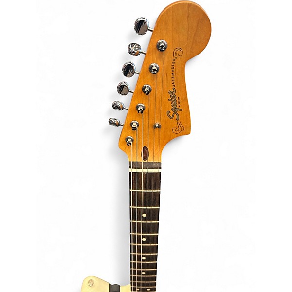 Used Squier J Mascis Jazzmaster Vintage White Solid Body Electric Guitar