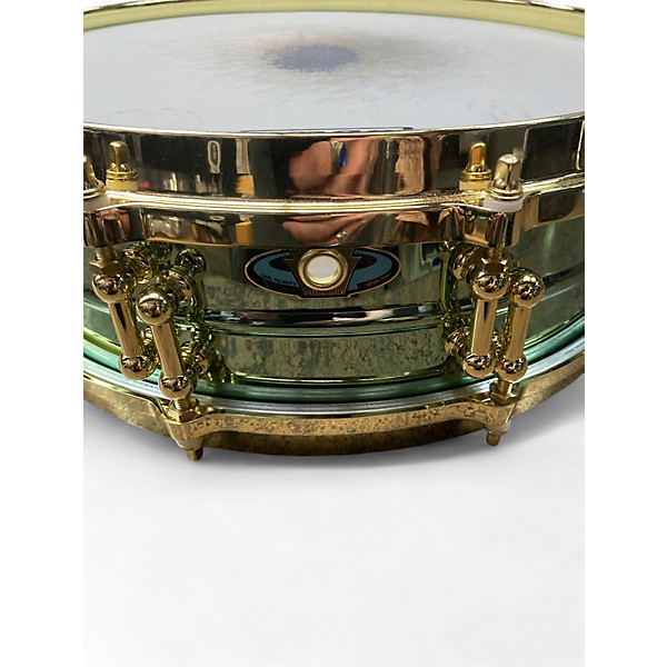 Used Ludwig 13X7 Carl Palmer Snare GREEN AND GOLD Drum