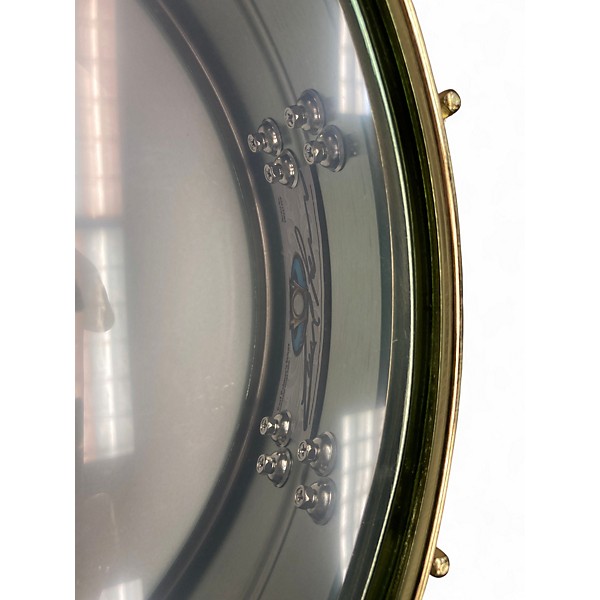 Used Ludwig 13X7 Carl Palmer Snare GREEN AND GOLD Drum