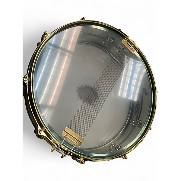 Used Ludwig 13X7 Carl Palmer Snare GREEN AND GOLD Drum