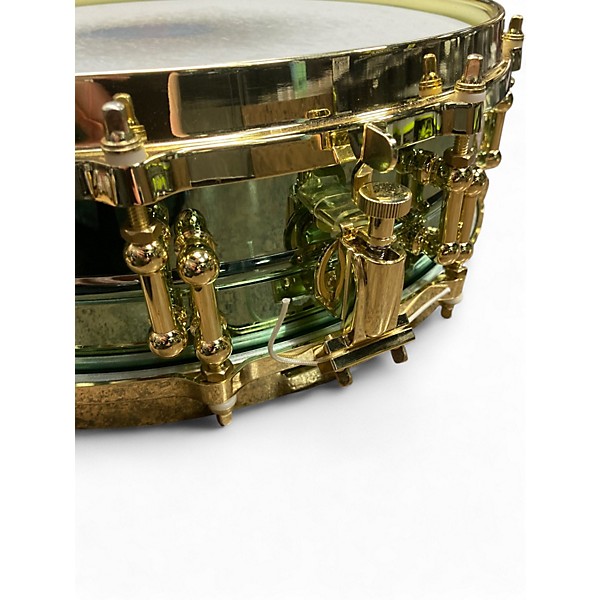 Used Ludwig 13X7 Carl Palmer Snare GREEN AND GOLD Drum