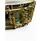Used Ludwig 13X7 Carl Palmer Snare GREEN AND GOLD Drum