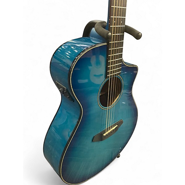 Used Breedlove Discovery Concert Cutaway Blue Acoustic Electric Guitar