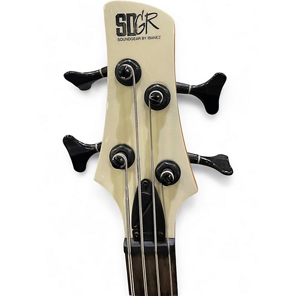 Used Ibanez SDGR Pearl White Electric Bass Guitar