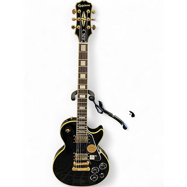 Used Epiphone Les Paul Custom Pro Black Solid Body Electric Guitar