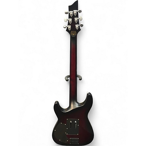Used Schecter Guitar Research C1 Hellraiser Crimson Red Burst Solid Body Electric Guitar