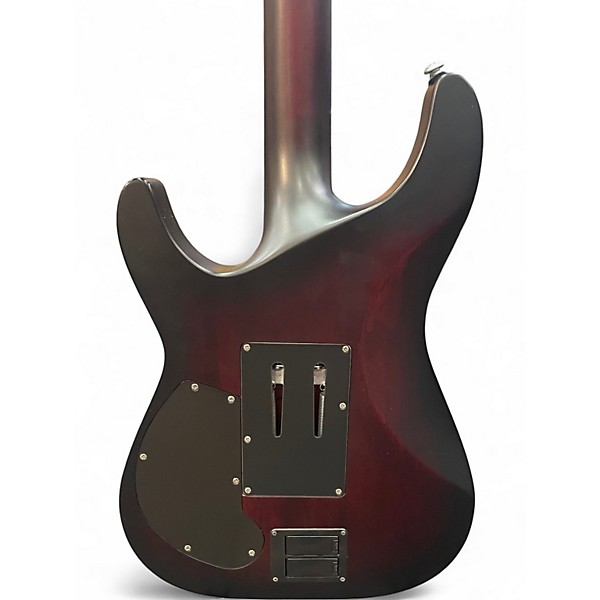 Used Schecter Guitar Research C1 Hellraiser Crimson Red Burst Solid Body Electric Guitar