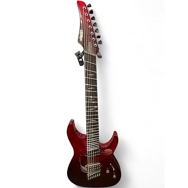 Used Schecter Guitar Research Reaper 7 MS Elite Blood Burst Solid Body Electric Guitar