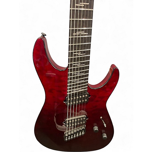 Used Schecter Guitar Research Reaper 7 MS Elite Blood Burst Solid Body Electric Guitar