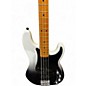 Used Fender Player Plus Active Precision Bass Black and Silver Electric Bass Guitar