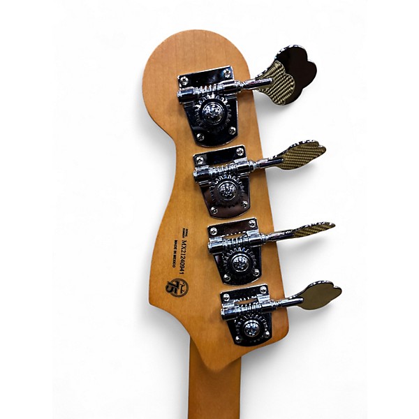 Used Fender Player Plus Active Precision Bass Black and Silver Electric Bass Guitar