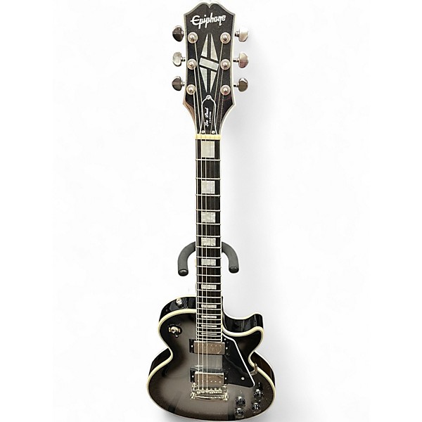 Used Epiphone Les Paul Custom Silverburst Solid Body Electric Guitar