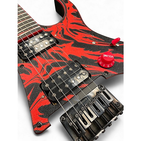 Used Ibanez GRG131DX BLACK AND RED Solid Body Electric Guitar
