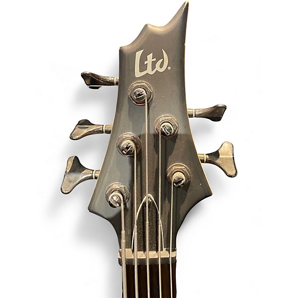 Used ESP LTD B205SM 5 String Charcoal Electric Bass Guitar