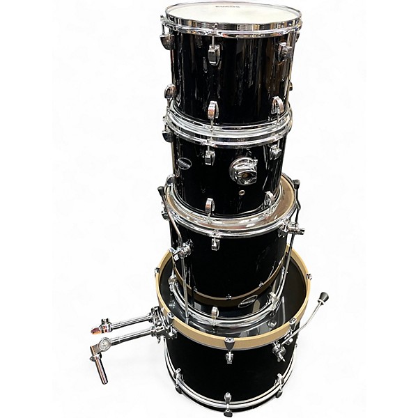 Used Ludwig 4 Piece Accent CS Black Drum Kit