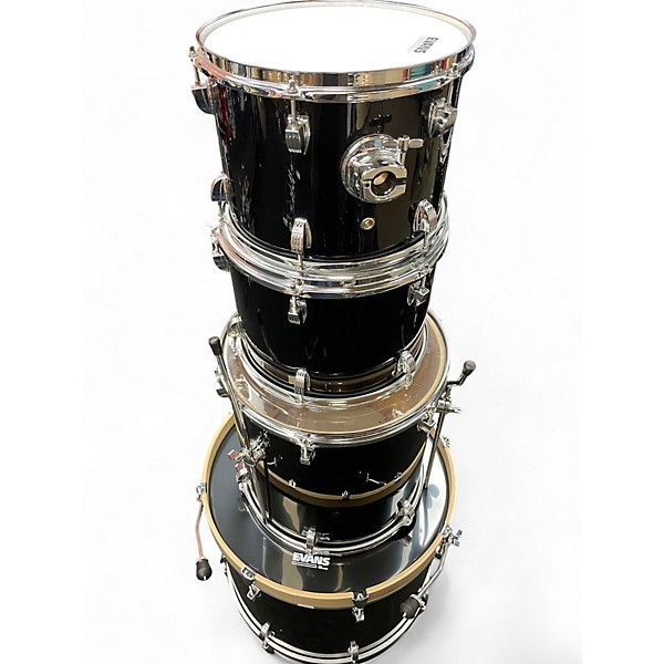 Used Ludwig 4 Piece Accent CS Black Drum Kit
