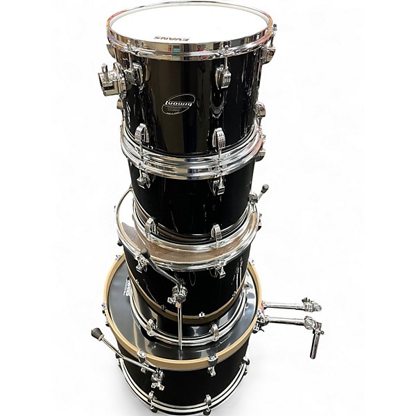 Used Ludwig 4 Piece Accent CS Black Drum Kit