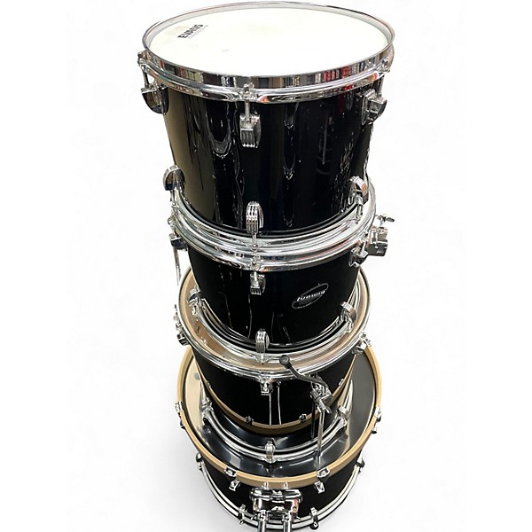 Used Ludwig 4 Piece Accent CS Black Drum Kit
