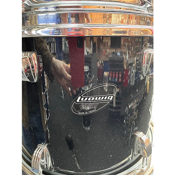 Used Ludwig 4 Piece Accent CS Black Drum Kit