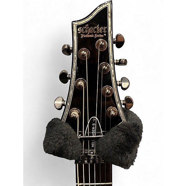 Used Schecter Guitar Research Hellraiser C7 7 String Black Solid Body Electric Guitar