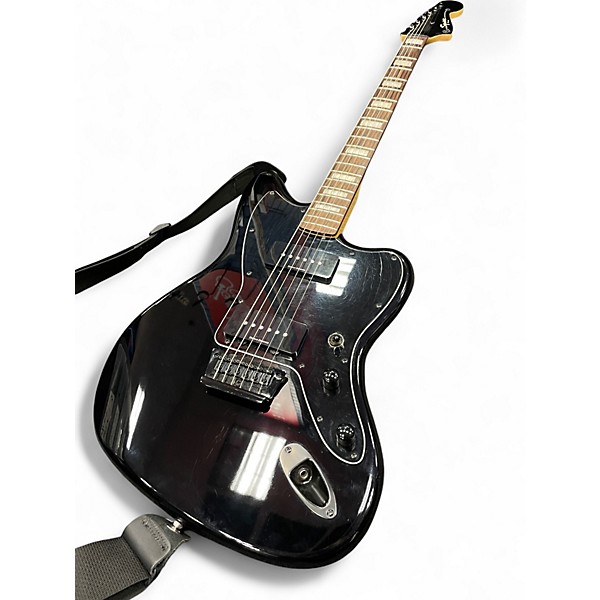 Used Squier Vintage Modified Baritone Jazzmaster Black Solid Body Electric Guitar