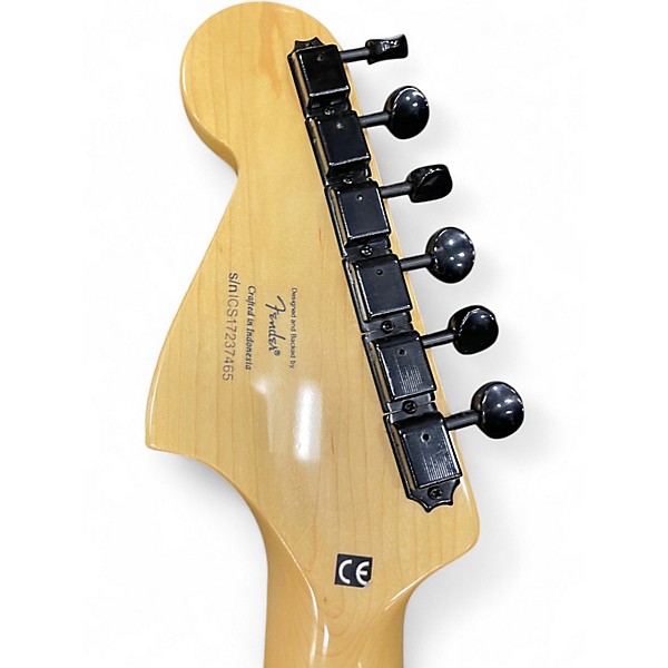 Used Squier Vintage Modified Baritone Jazzmaster Black Solid Body Electric Guitar