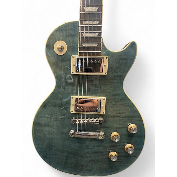 Used Epiphone Les Paul Standard '60s Quilt Trans Blue Solid Body Electric Guitar