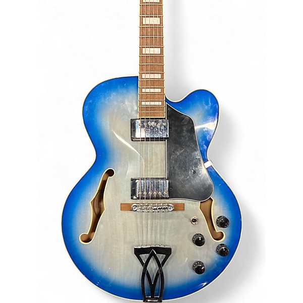 Used Ibanez AF75 Blue Burst Hollow Body Electric Guitar