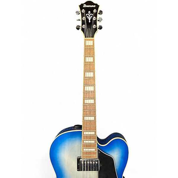 Used Ibanez AF75 Blue Burst Hollow Body Electric Guitar