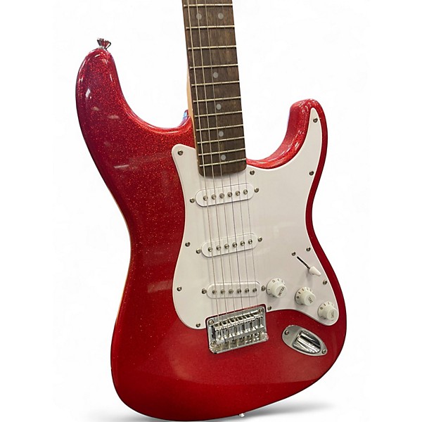 Used Squier Affinity Stratocaster Red Sparkle Solid Body Electric Guitar