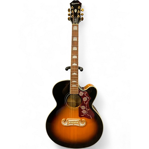 Used Epiphone EJ200CE Sunburst Acoustic Electric Guitar