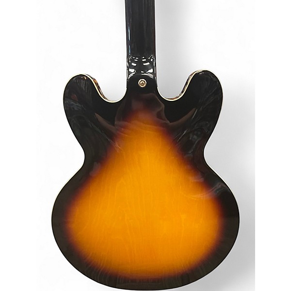 Used Epiphone Dot Deluxe Flametop Sunburst Hollow Body Electric Guitar