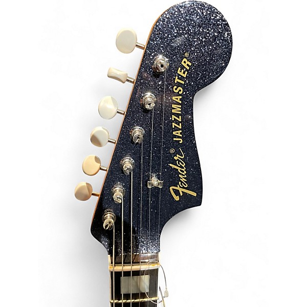 Used Fender JAZZMASTER GOLD FOIL LIMITED EDITION BLACK SPARKLE Solid Body Electric Guitar