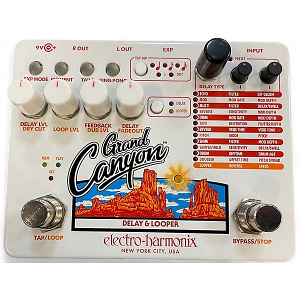 Used Electro-Harmonix Grand Canyon Delay and Looper Effect Pedal