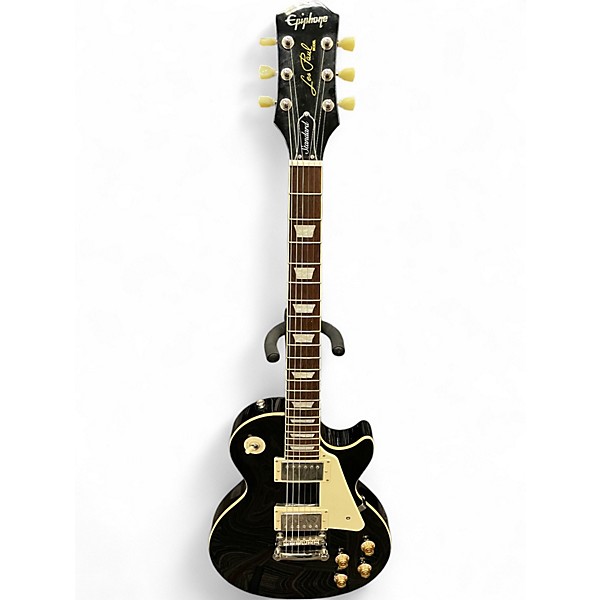 Used Epiphone Les Paul Standard Ebony Solid Body Electric Guitar