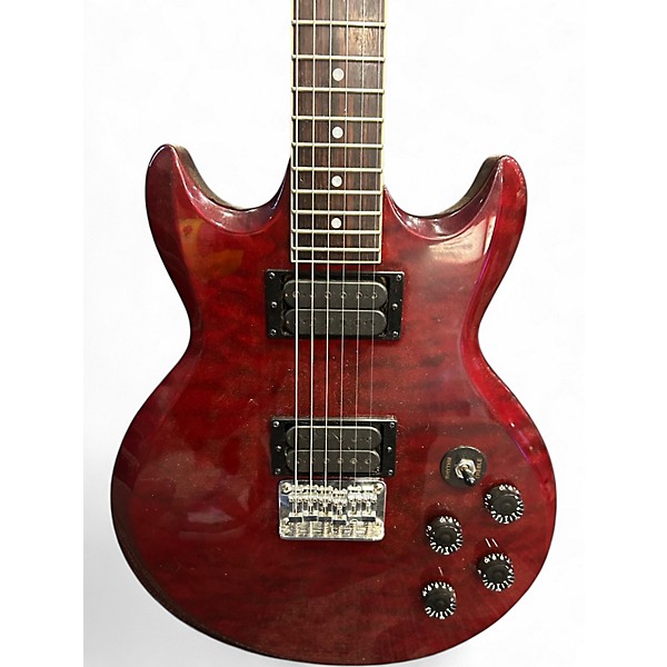 Used Ibanez AX120 Trans Red Solid Body Electric Guitar