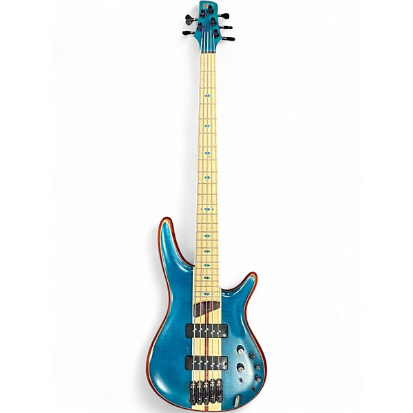 Used 2024 Ibanez Premium SR1425B Caribbean Green Low Gloss Electric Bass Guitar