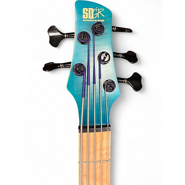 Used 2024 Ibanez Premium SR1425B Caribbean Green Low Gloss Electric Bass Guitar