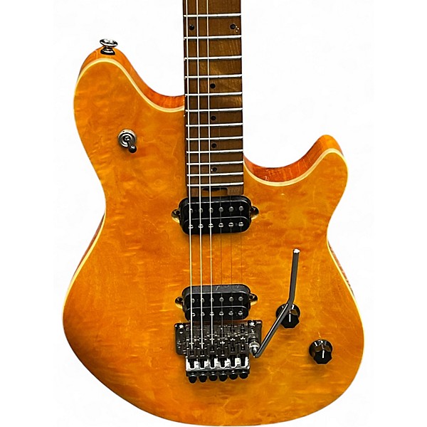 Used EVH Wolfgang Standard QM Trans Amber Solid Body Electric Guitar