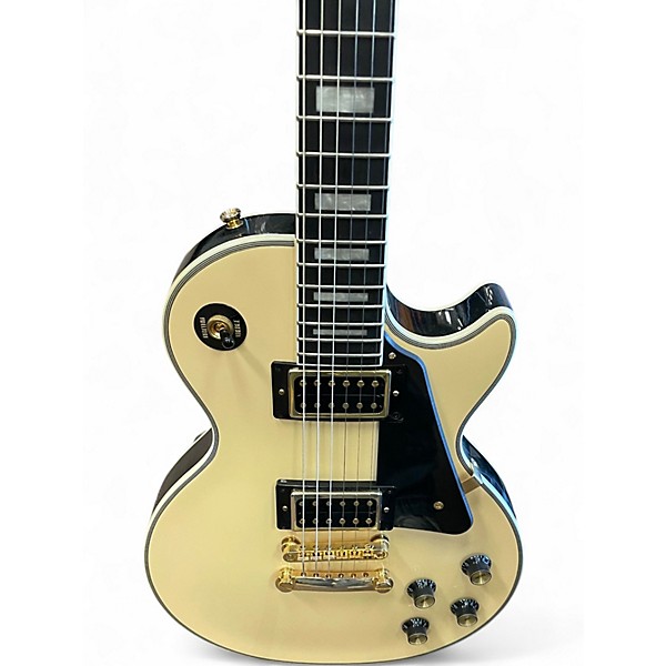 Used Epiphone Les Paul Custom Blackback Pro Cream Solid Body Electric Guitar