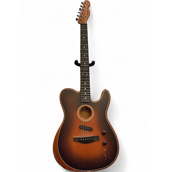 Used Fender American Acoustasonic Telecaster Sunburst Acoustic Electric Guitar