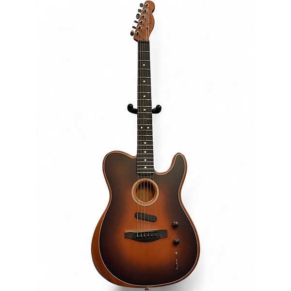 Used Fender American Acoustasonic Telecaster Sunburst Acoustic Electric Guitar