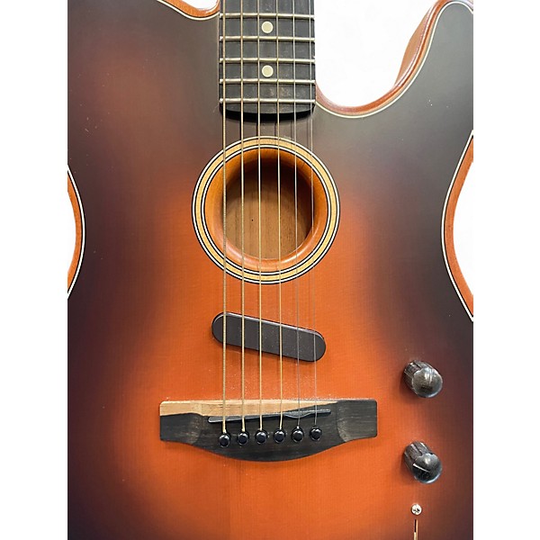 Used Fender American Acoustasonic Telecaster Sunburst Acoustic Electric Guitar