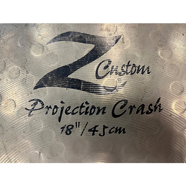 Used Zildjian 18in z custom projection crash Cymbal